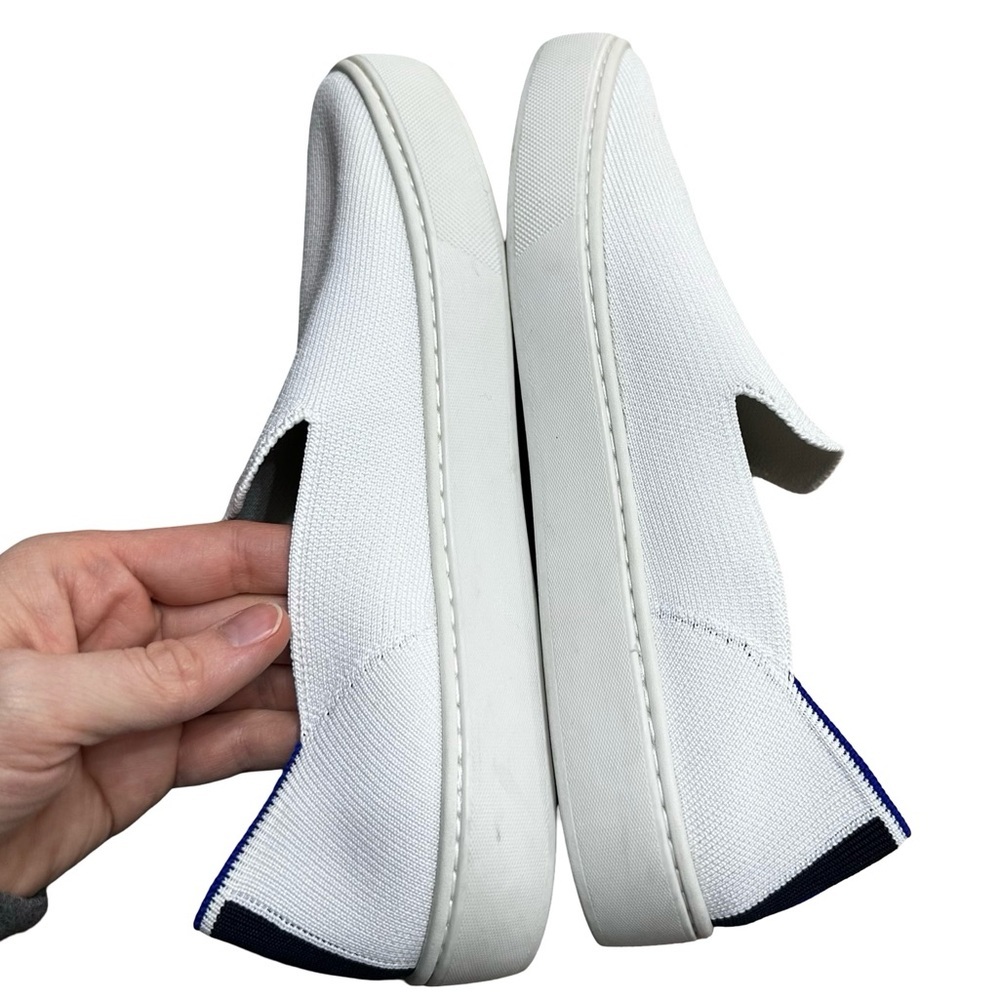 Rothy’s White Classic Sneaker Size 9 Original Slip On Knit Washable Comfort - Picture 9 of 10